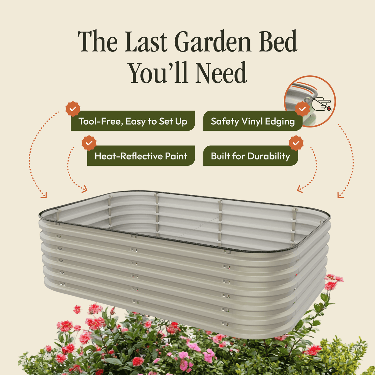  Premium Metal Raised Garden Bed Kit