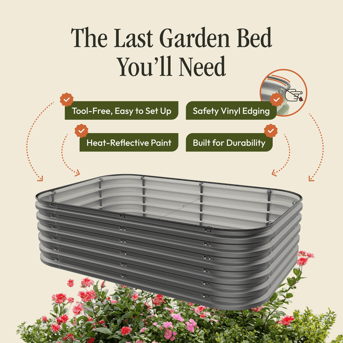  Premium Metal Raised Garden Bed Kit