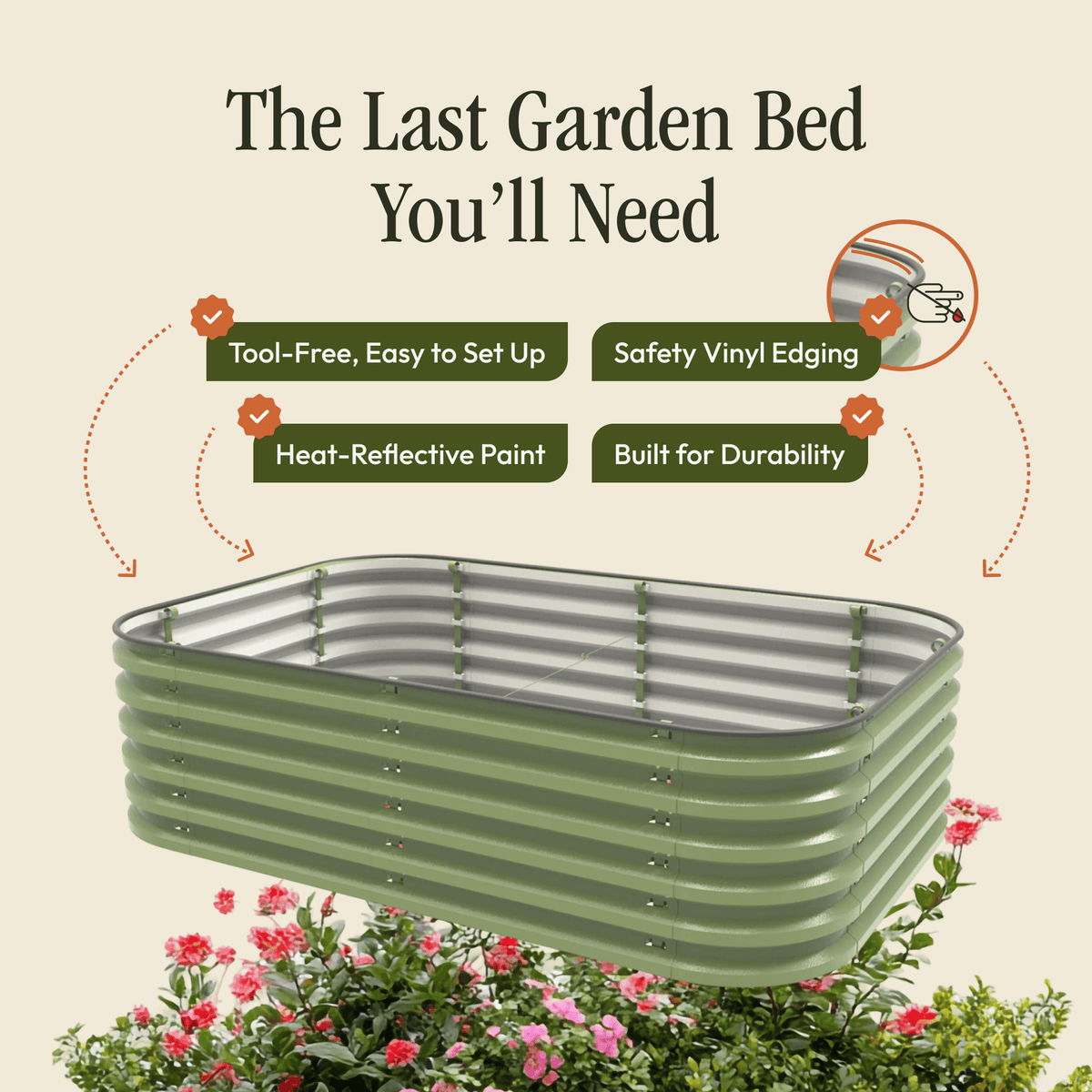 Premium Metal Raised Garden Bed Kit